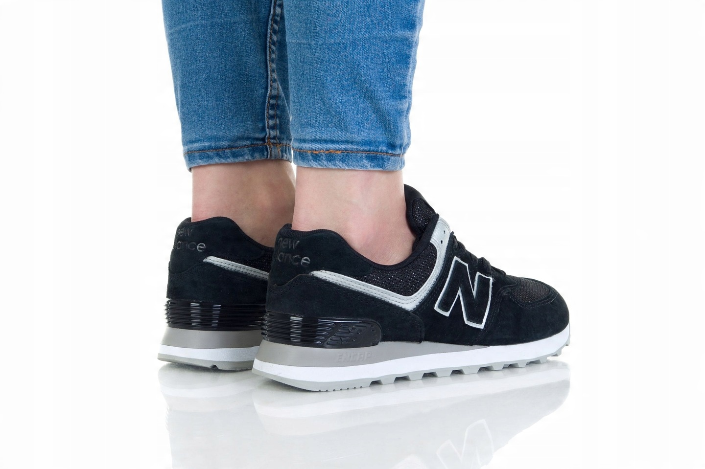 BUTY NEW BALANCE 574 DAMSKIE WL574EZ CZARNE 9197074870 oficjalne archiwum Allegro
