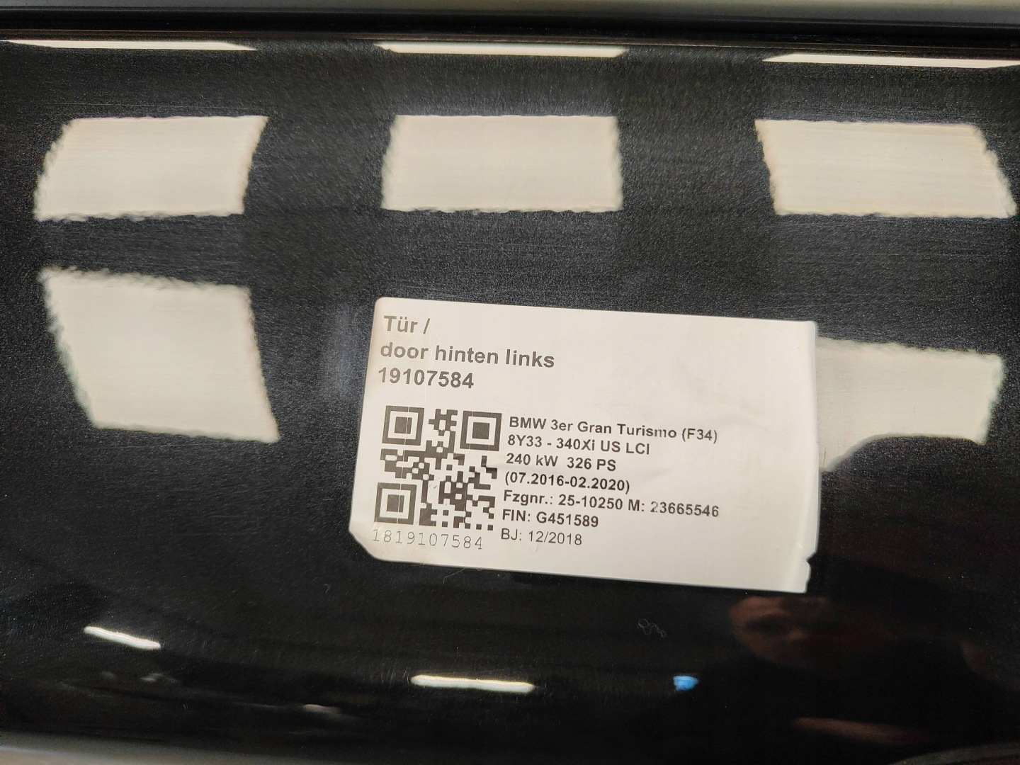 BMW 3 F34 Tür Hinten Links Door 9631845 Porta Porte - Thumbnail 6