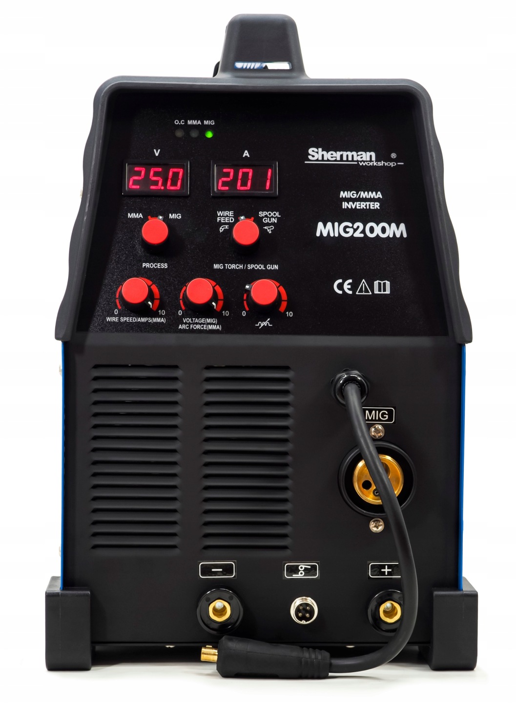 SPAWARKA Sherman MIG 200M 4R MMA ALU TIG 200A 230V