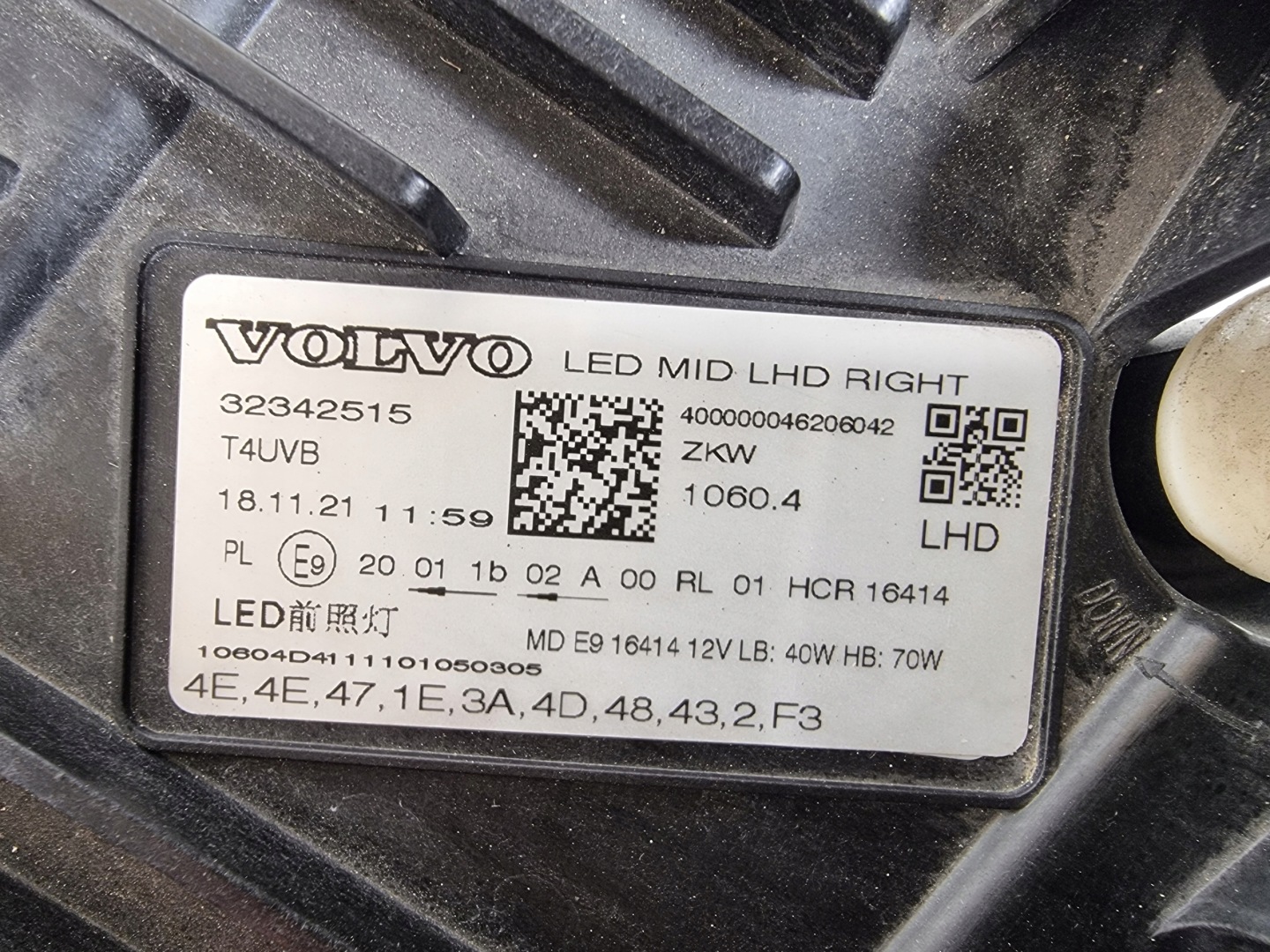 Frontscheinwerfer Volvo XC60 32342515NI LED Rechts Scheinwerfer Headlight - Thumbnail 11