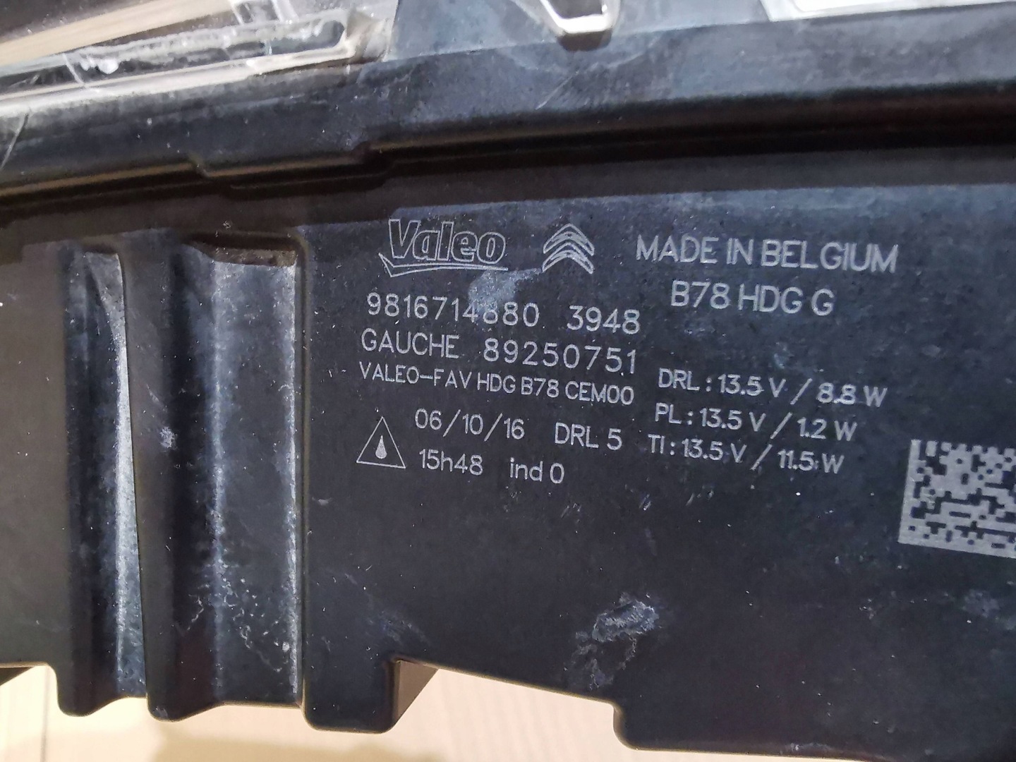 Frontscheinwerfer Citroen Spacetourer V 9816714880KA Halogen Links Headlight - Thumbnail 11