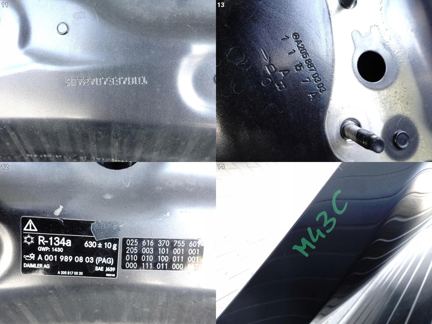 Motorhaube Mercedes-Benz C-Klasse W205 Bonnet A2058870403 Hood - Thumbnail 12