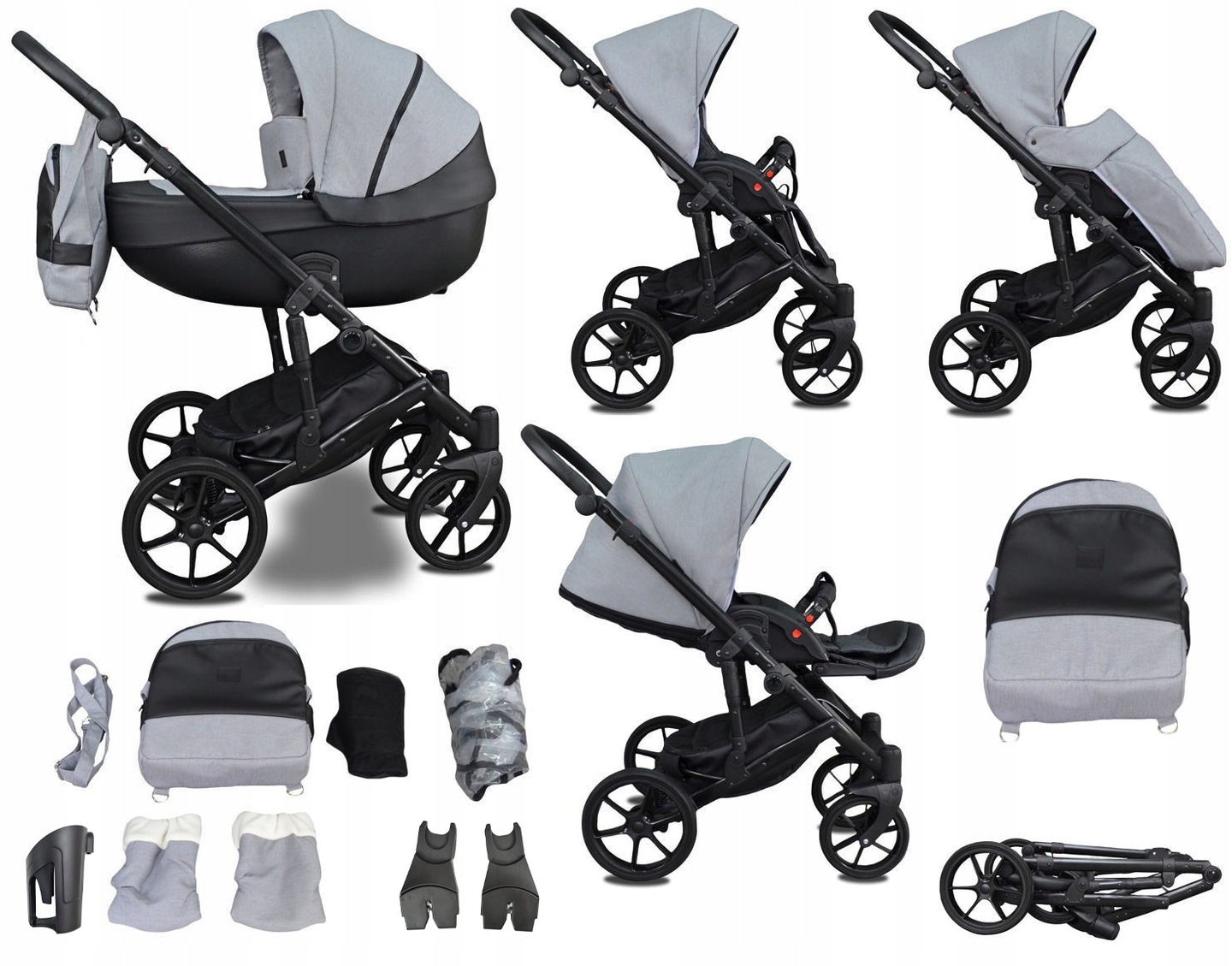WÓZEK DZIECIĘCY 2w1 NXT Adaptery do Maxi Cosi Cybex Xlander Recaro