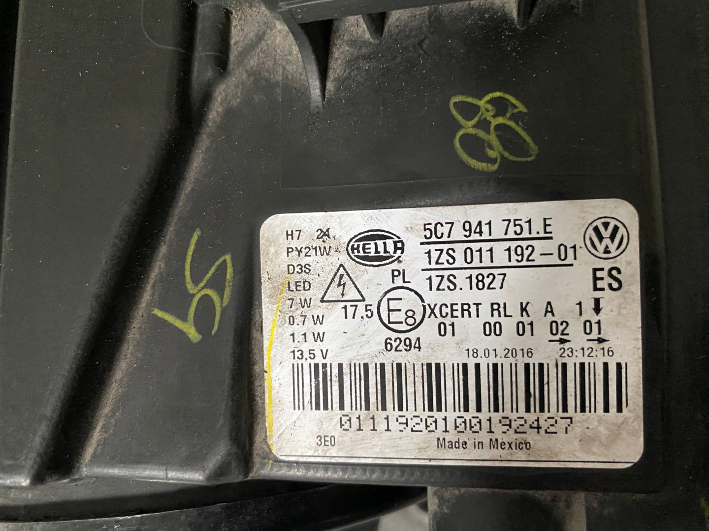 Frontscheinwerfer VW Jetta 5C7 5C7941752E Bi-Xenon Links Scheinwerfer Headlight - Thumbnail 20