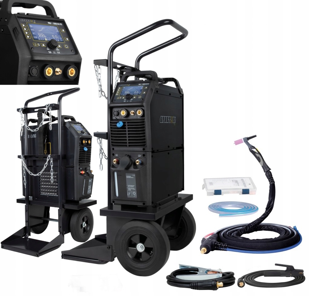 Spawarka SPARTUS PROTIG 2000W AC/DC 400V 200A CHŁODNICA WÓZEK UCHWYT SPP 20