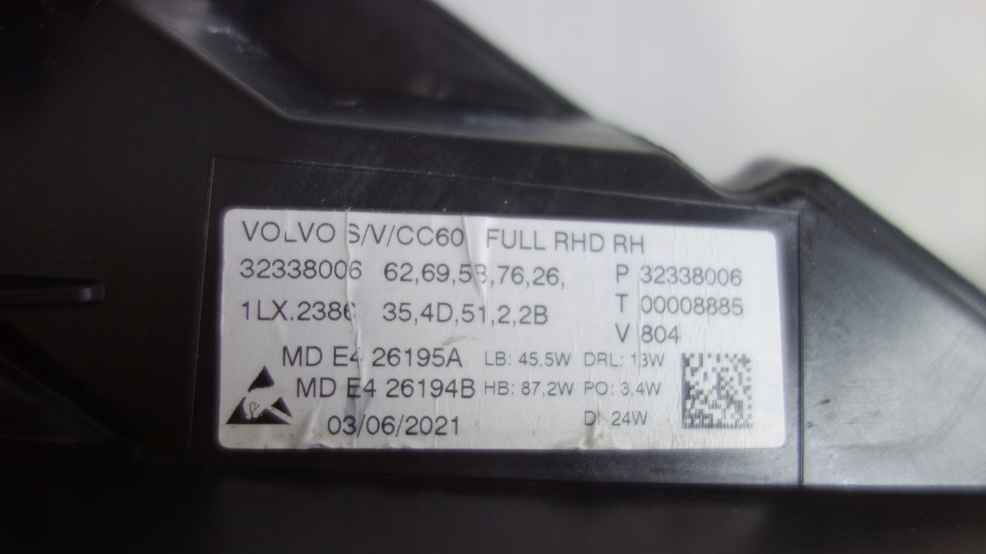 Frontscheinwerfer Volvo S60/V60 S60 32338006 LED Links Scheinwerfer Headlight - Thumbnail 11