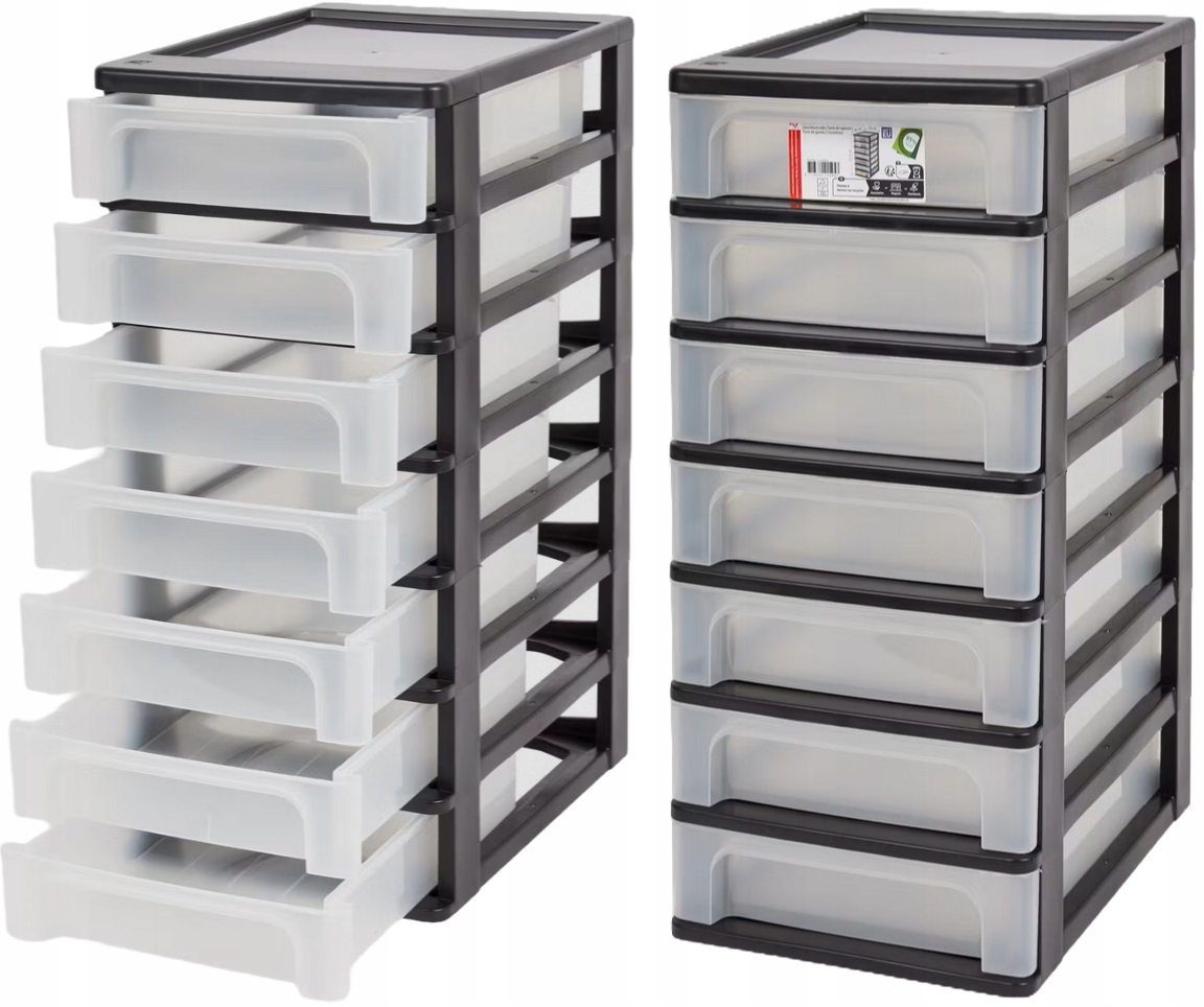 KOMODA PODRĘCZNA POJEMNA SZAFKA ORGANIZER IDEALNA NA DROBIAZGI 7 SZUFLAD