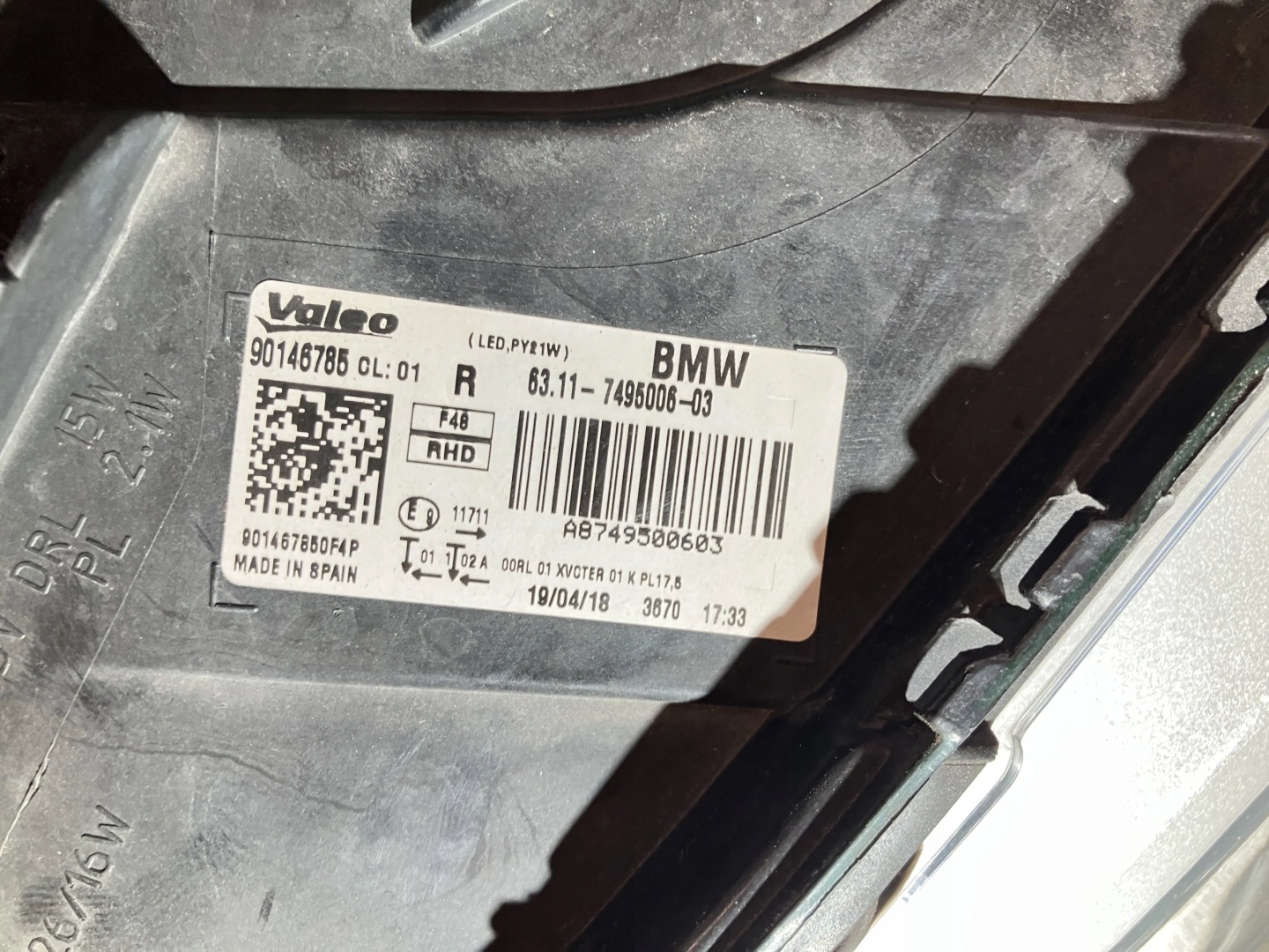 Frontscheinwerfer BMW X1 F48 7495006 LED Rechts Scheinwerfer Headlight - Thumbnail 7