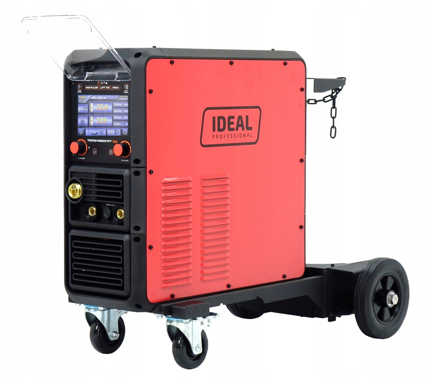 SPAWARKA IDEAL TECNO MIG 321 SYNERGIC LCD 400V 320A MAG + WÓZEK