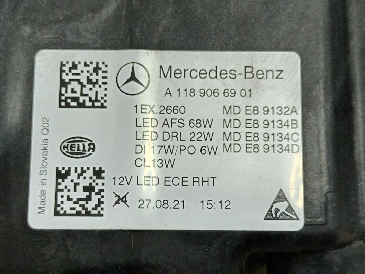 Frontscheinwerfer Mercedes-Benz CLA C118 A1189066901 Multibeam LED Links Headlight - Thumbnail 8