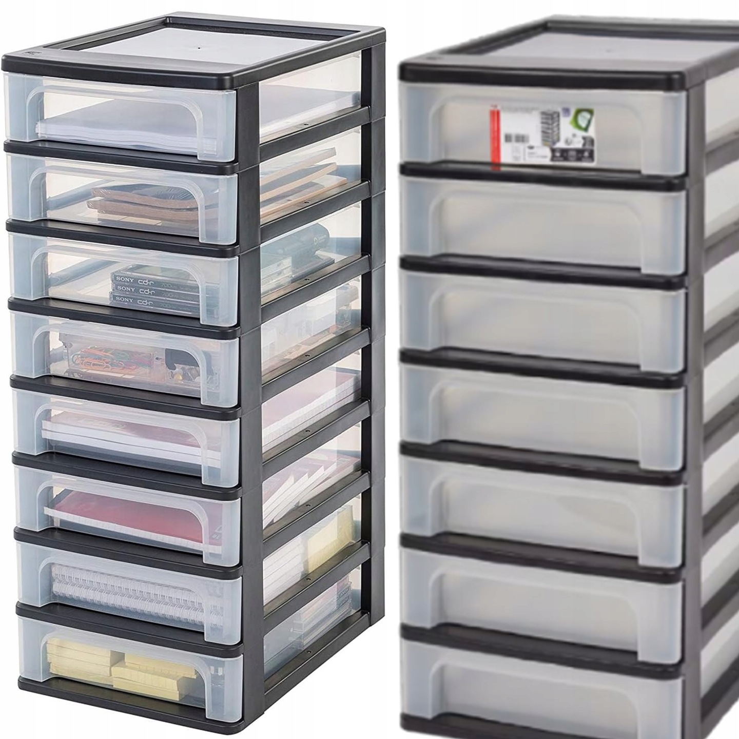 KOMODA PODRĘCZNA POJEMNA SZAFKA ORGANIZER IDEALNA NA DROBIAZGI 7 SZUFLAD