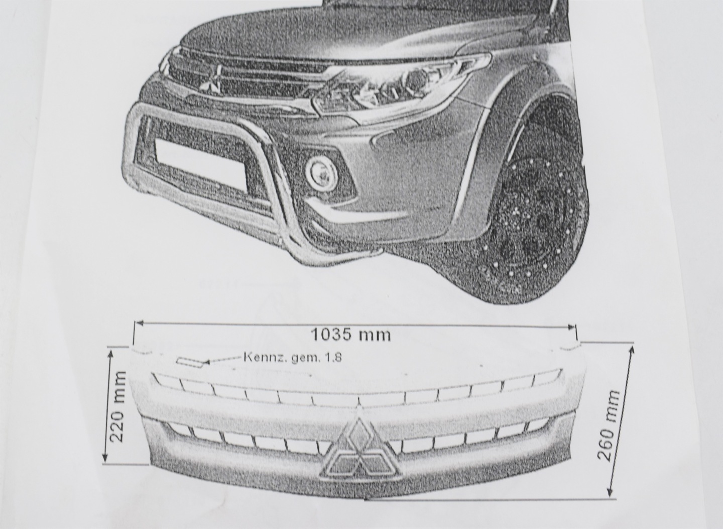 Mitsubishi L200 K60T Kühlergrill FRONTGRILL Kühlergitter - Thumbnail 6