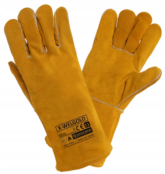 RĘKAWICE SPAWALNICZE  X-WELGOLD SKÓRZANE OCHRONNE R.11 PROCERA  11 WELGOLD