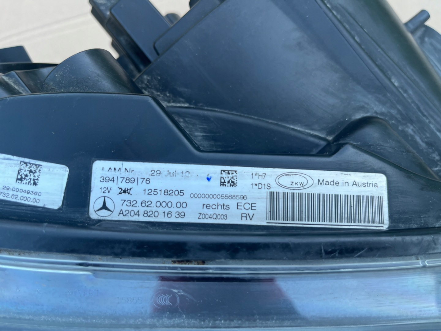 Frontscheinwerfer Mercedes-Benz C-Klasse W204 A2048201639 Xenon Rechts Headlight - Thumbnail 8