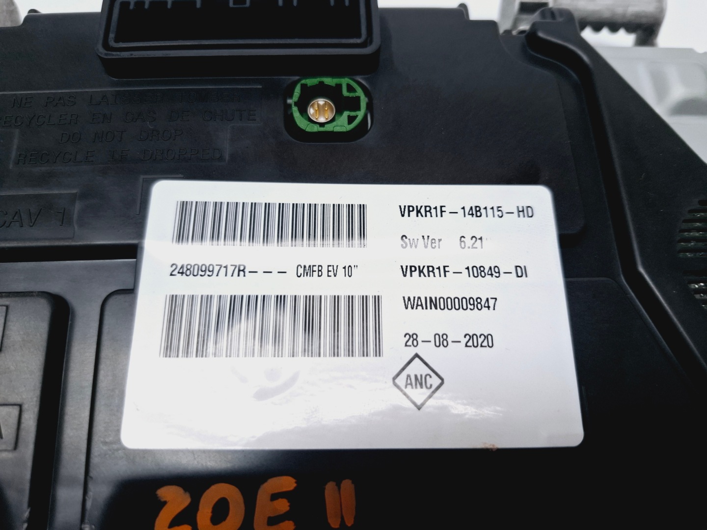 Renault Zoe AG 248099717R Screen Kombiinstrument Tacho - Thumbnail 3