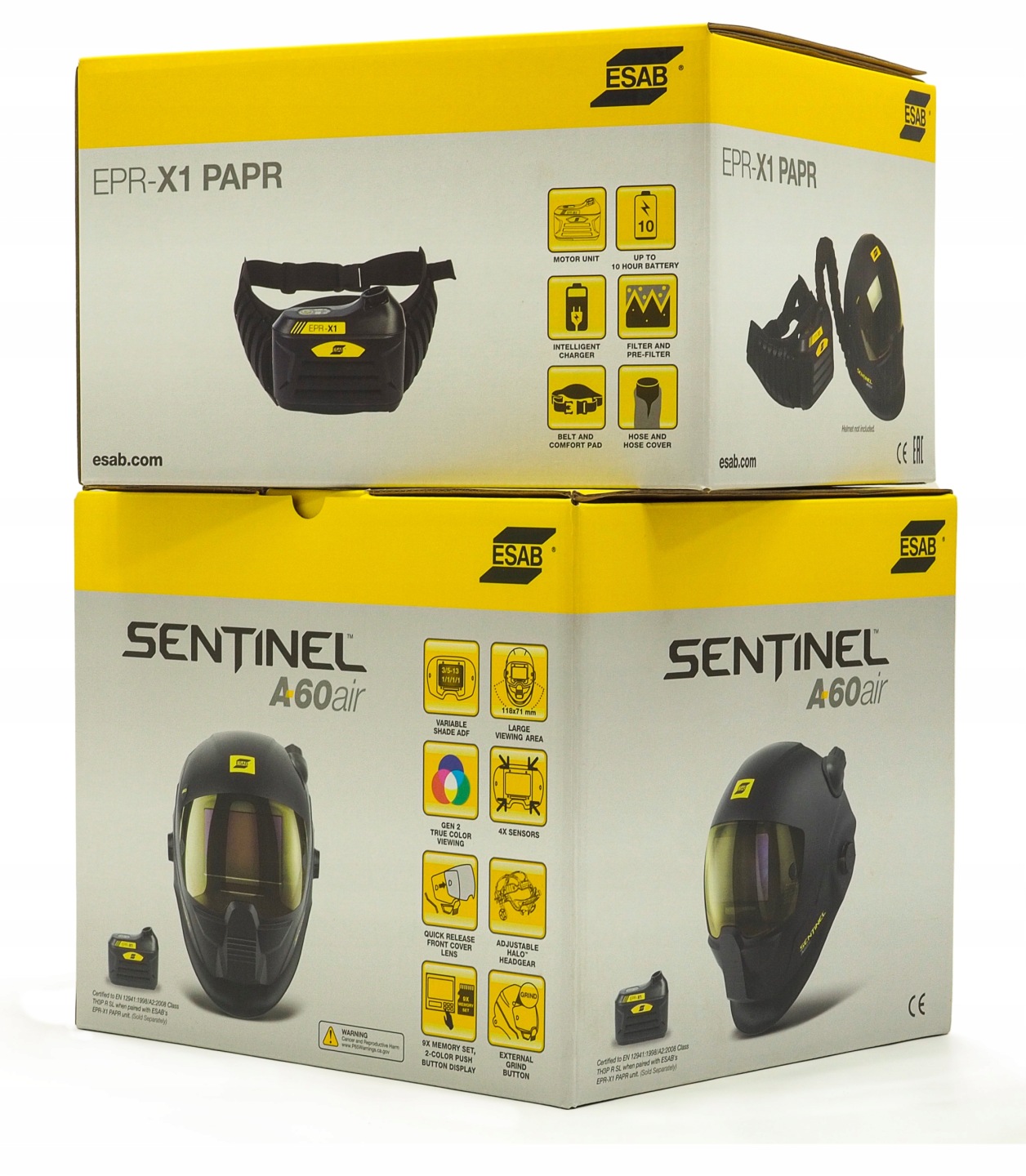 ZESTAW PRZYŁBICA ESAB Sentinel A60 AIR NAWIEW PAPR 