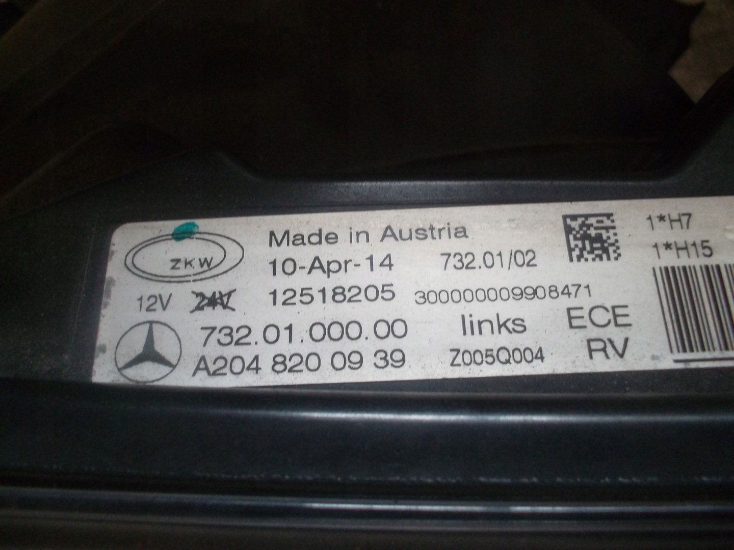 Frontscheinwerfer Mercedes-Benz C-Klasse W204 A2048201039 LED Links Headlight - Thumbnail 10