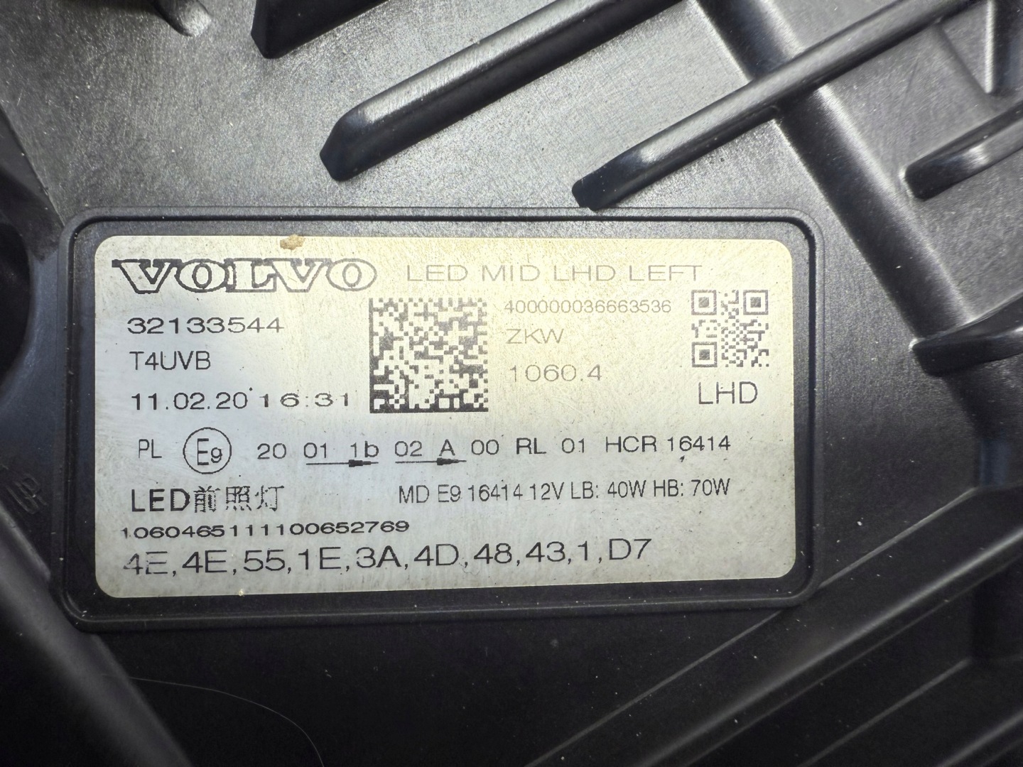 Frontscheinwerfer Volvo XC60 32133545 LED Links Scheinwerfer Headlight - Thumbnail 9