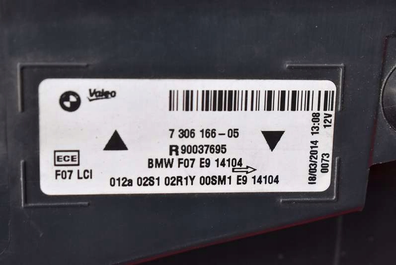 BMW 5 F07 Rückleuchte 7306166 Rearlamp - Thumbnail 7