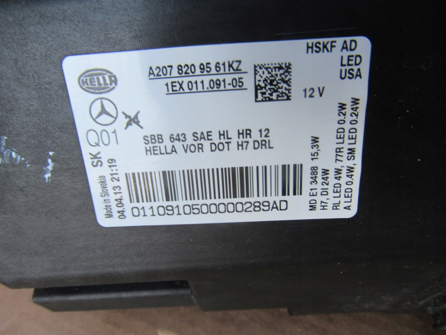 Frontscheinwerfer Mercedes-Benz E-Klasse W207 A2078209561 LED Links Headlight - Thumbnail 20
