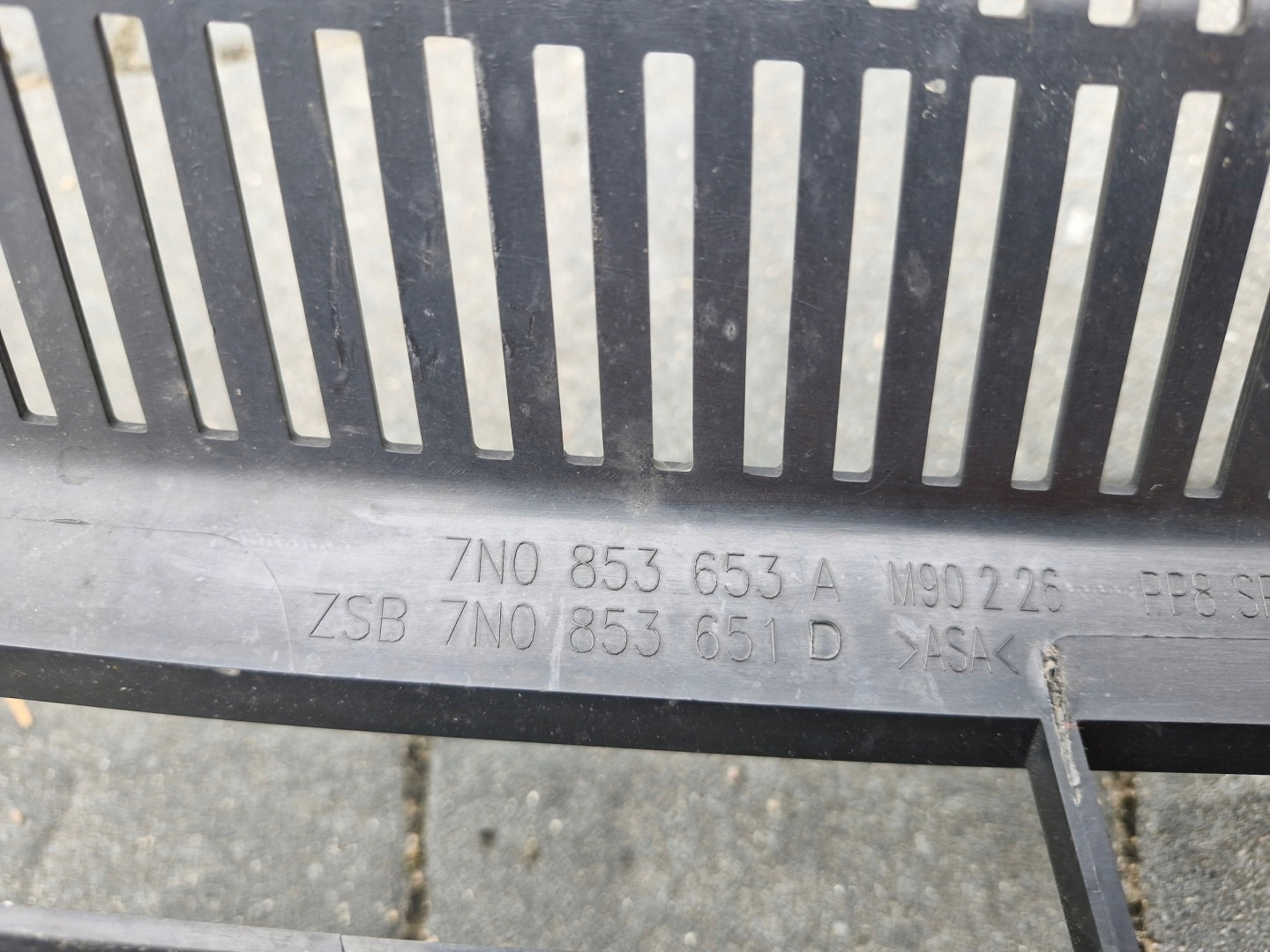 VW Sharan I Kühlergrill FRONTGRILL Kühlergitter 7N0853653 - Thumbnail 6