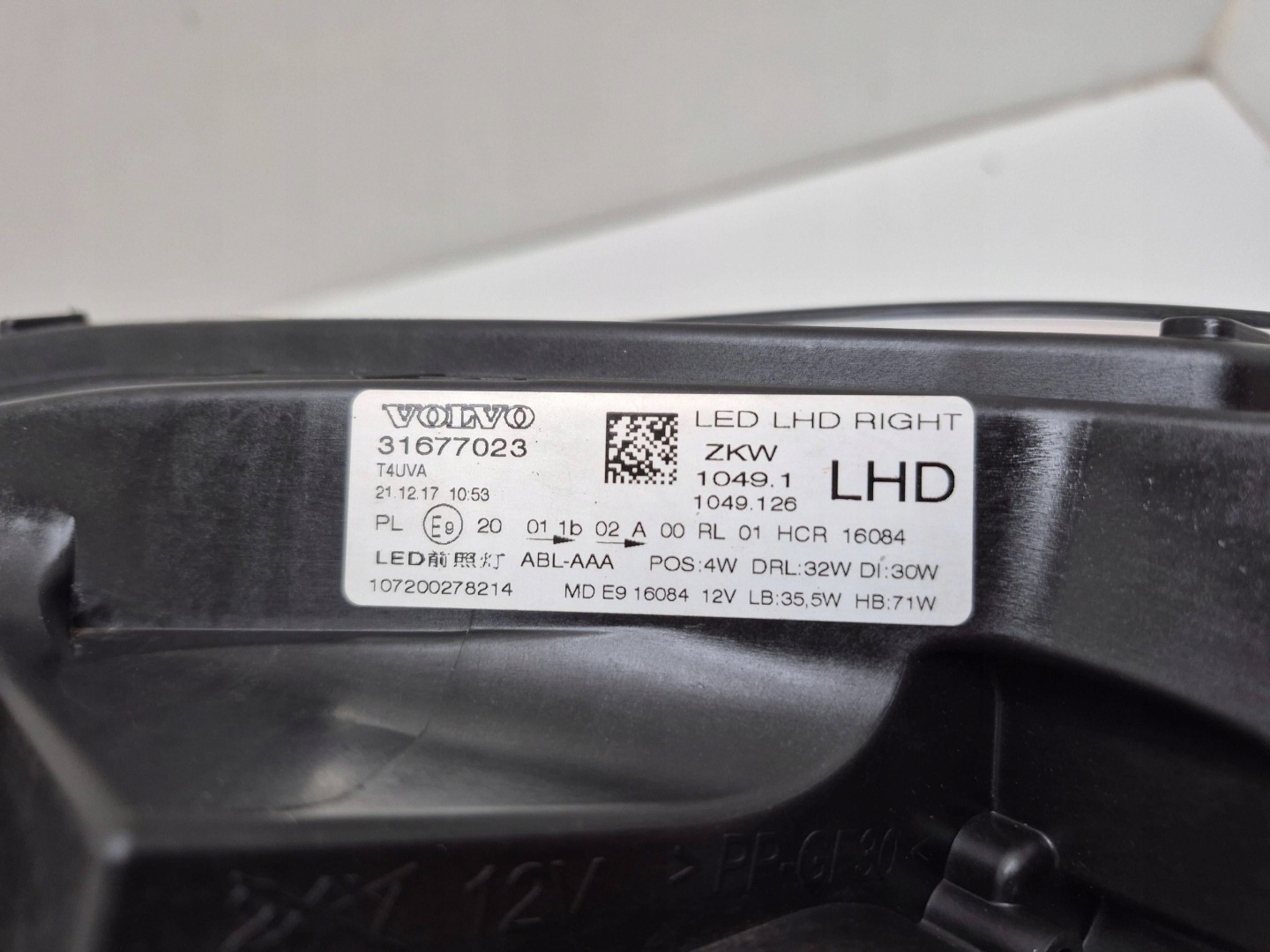 Frontscheinwerfer Volvo S40/S50/V40/V50 V40 31677023VO LED Rechts Headlight - Thumbnail 7