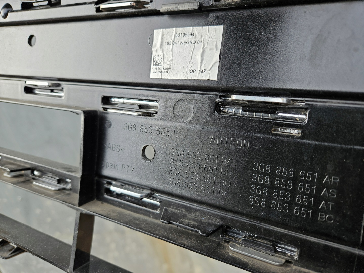 VW Arteon 3H Kühlergrill FRONTGRILL Kühlergitter 3G8853651 - Thumbnail 6