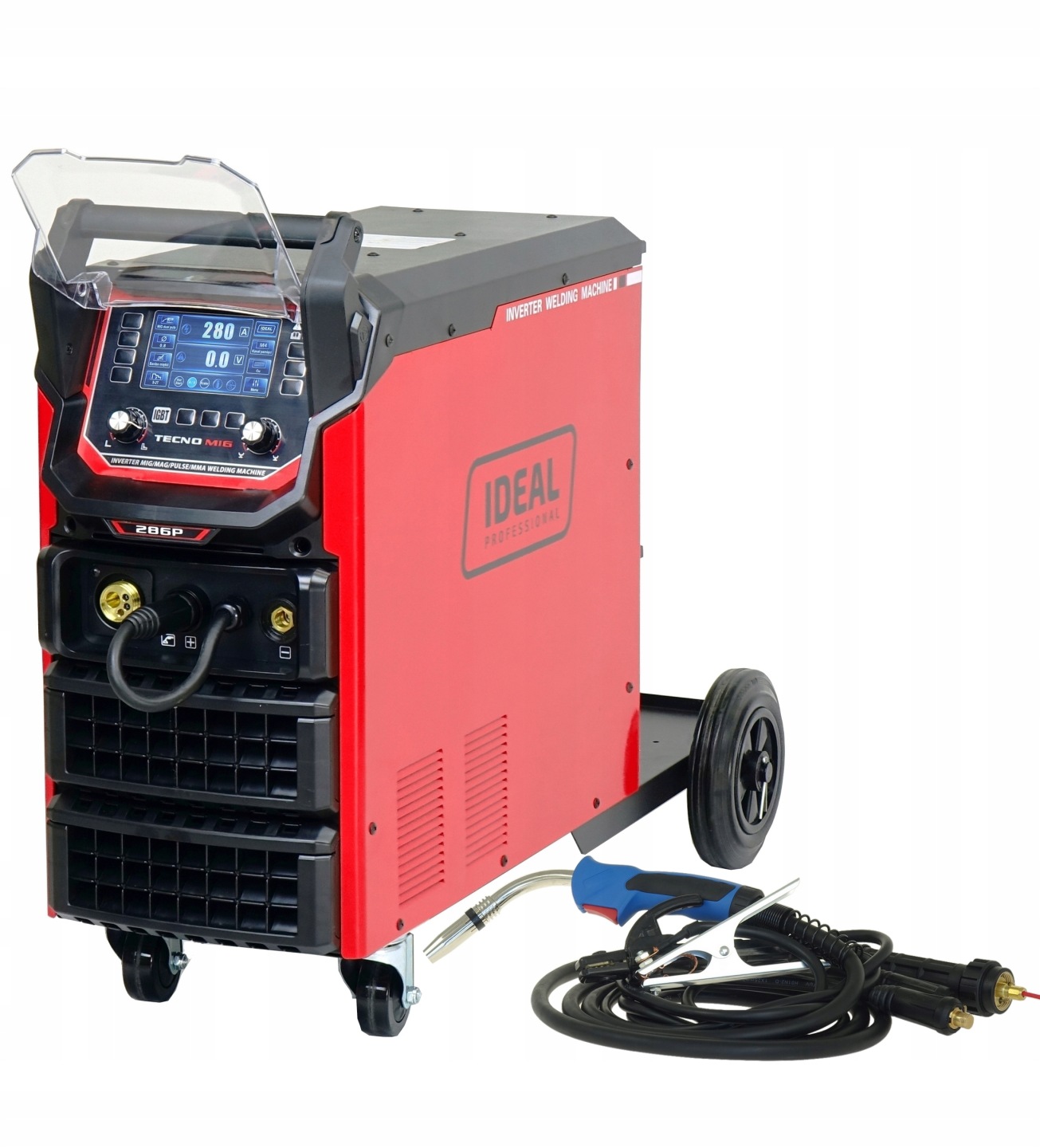 SPAWARKA INWERTEROWA IDEAL TECNO MIG 286 PULSE SYNERGIC LCD 400V 280A MAG