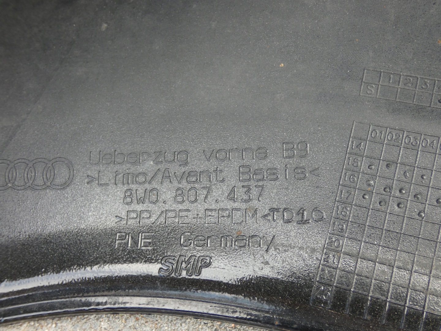 Audi A4 8W0 Kühlergrill FRONTGRILL Kühlergitter 8W0807437A - Thumbnail 7