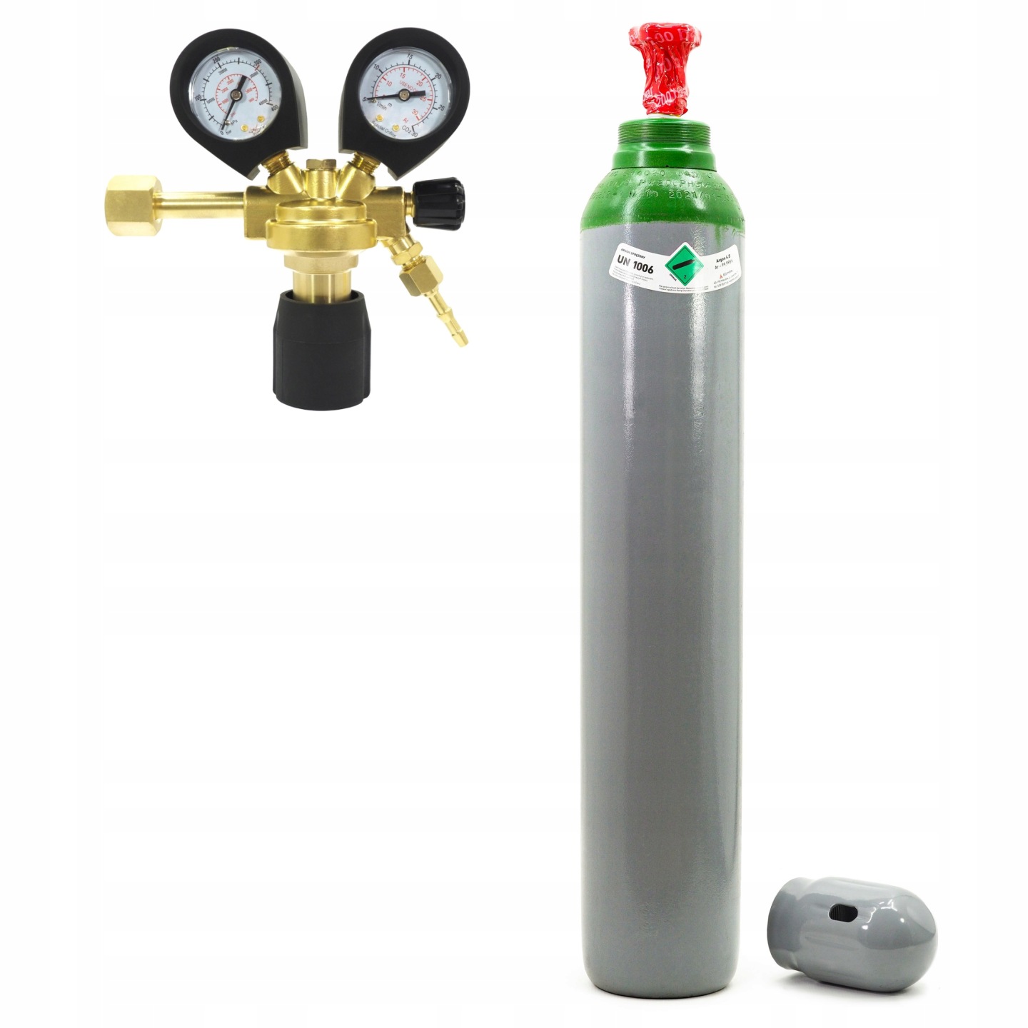 Butla z gazem  ARGON 10L  + Reduktor Ar / CO2-10 BestSchweissen.de