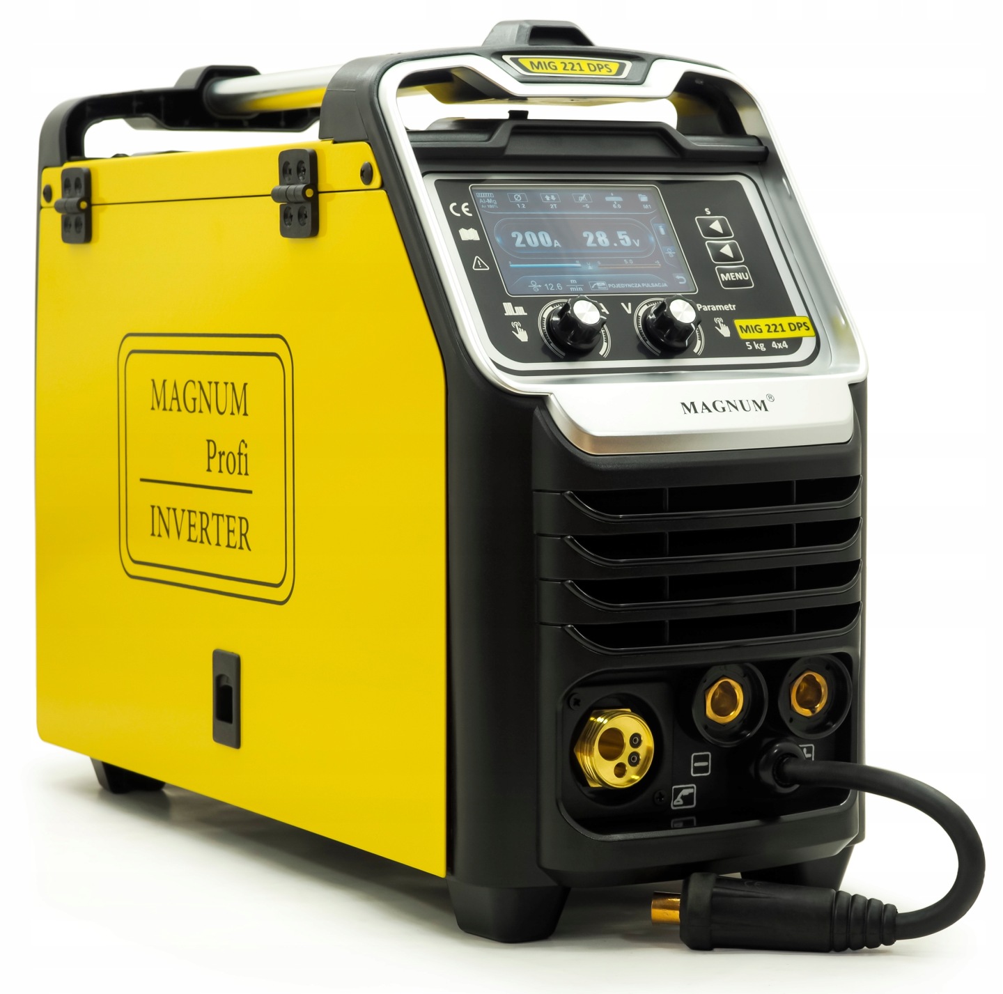 Spawarka MAGNUM MIG 221 DUAL PULS SYNERGIA 4x4 MMA 200A 230V PÓŁAUTOMAT