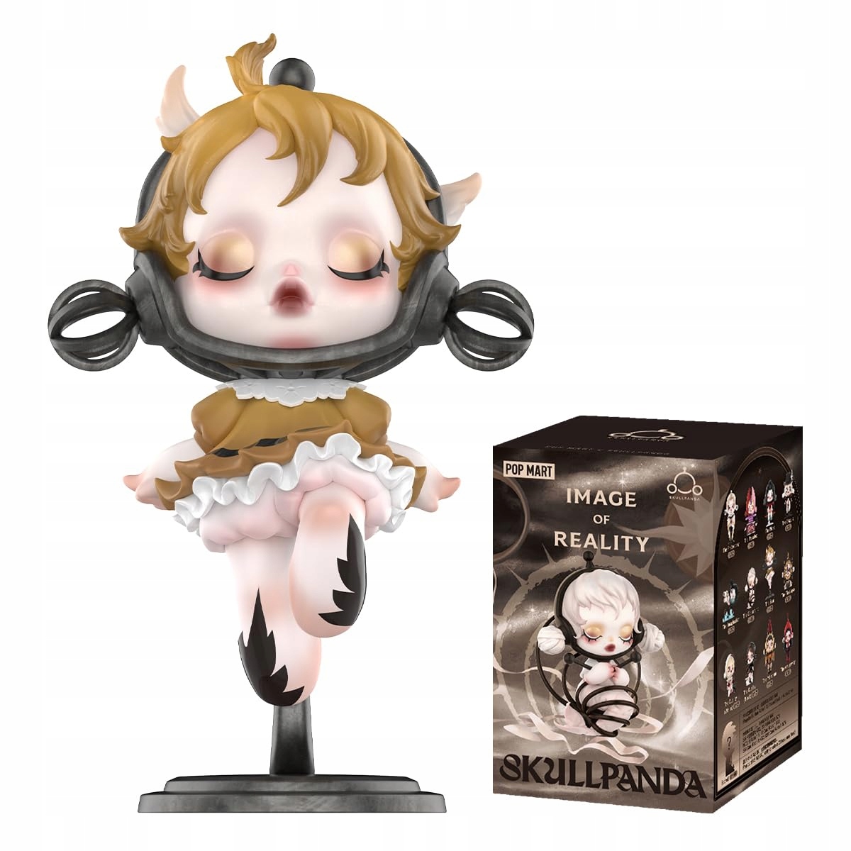 ゲームキャラクター popmart SKULLPANDA POP MART SKULLPANDA Figurka Kolekcjonerska Seria Reality Sztuka