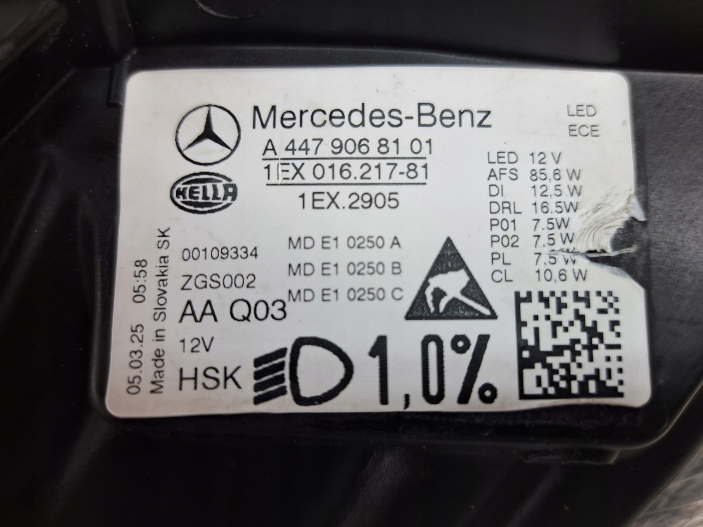 Frontscheinwerfer Mercedes-Benz Vito W447 A4479068101 Multibeam LED Links Headlight - Thumbnail 9