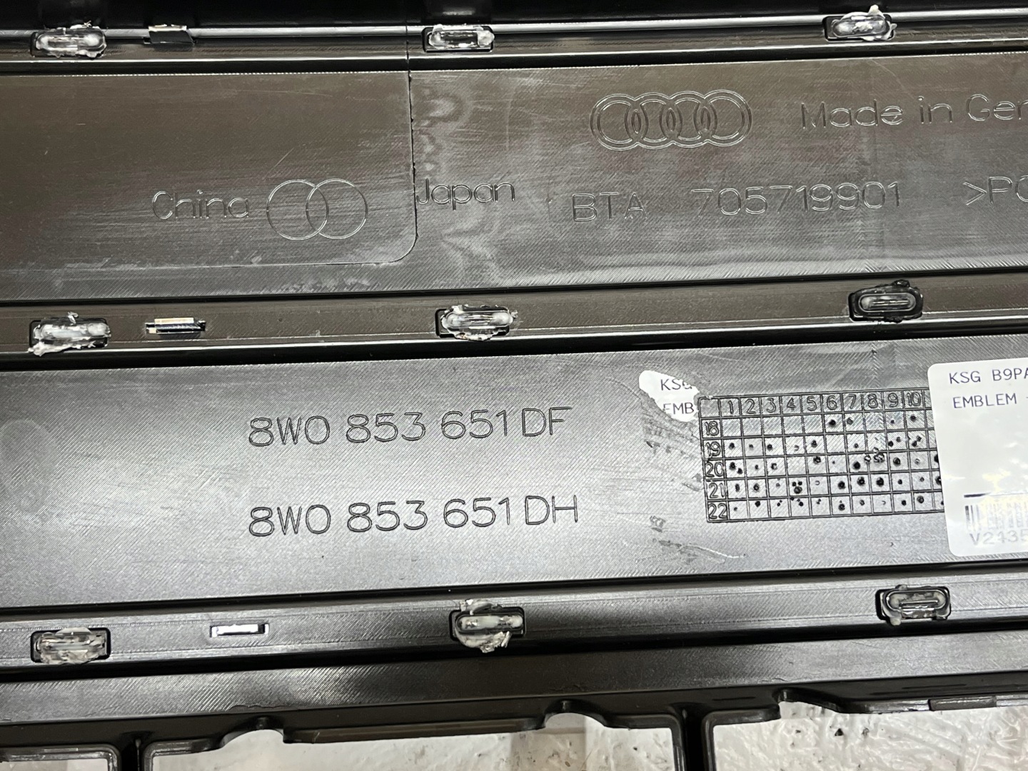 Audi A4 B9 Kühlergrill FRONTGRILL Kühlergitter 8W0853651DF - Thumbnail 12