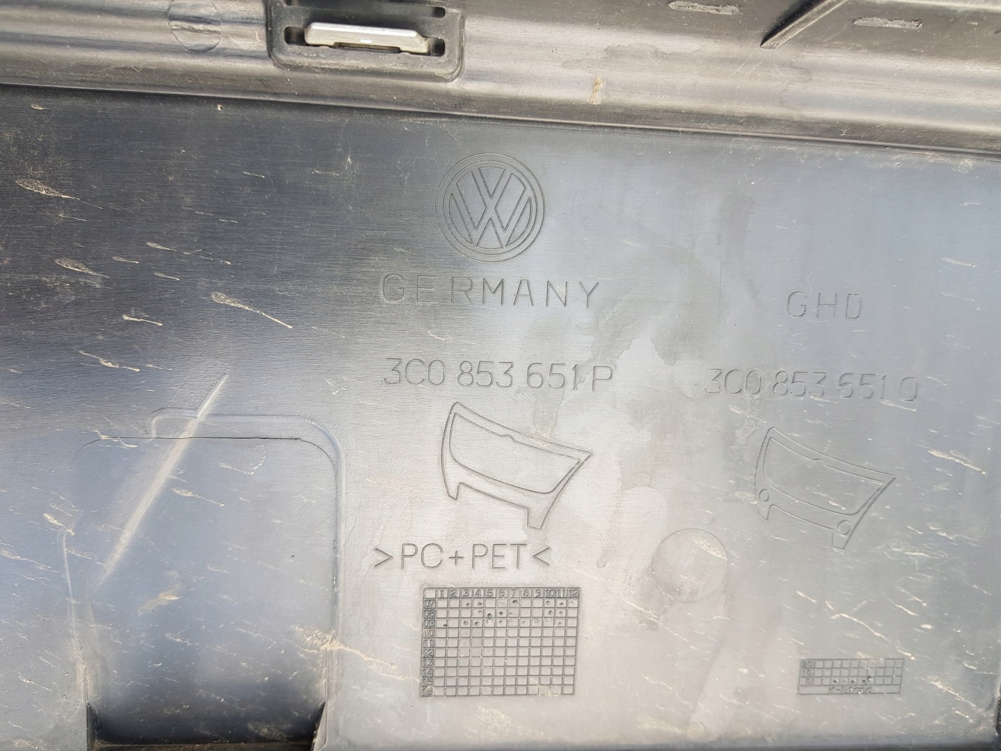 VW Passat B6 Kühlergrill FRONTGRILL Kühlergitter 3C0853651P - Thumbnail 4