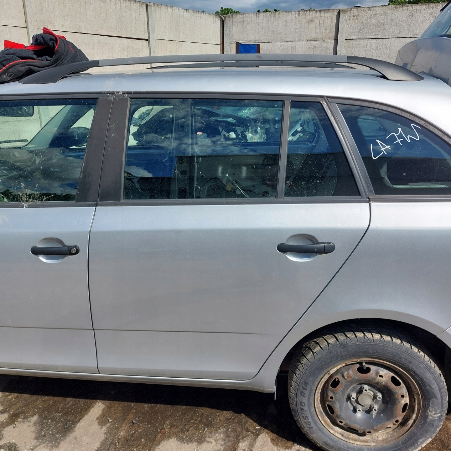 Skoda Fabia 6Y Tür Hinten Links Kombi Door Porta Porte - Thumbnail 1