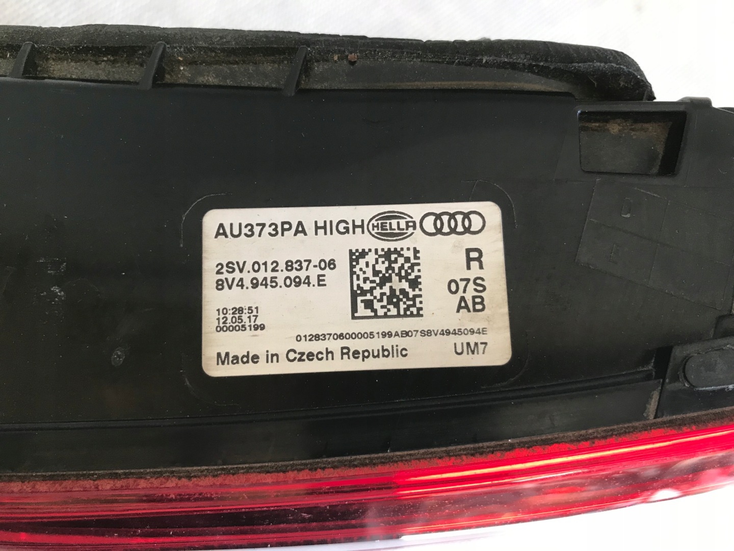 Audi A3 2SV Rückleuchte 2SV0128370 Rearlamp - Thumbnail 5