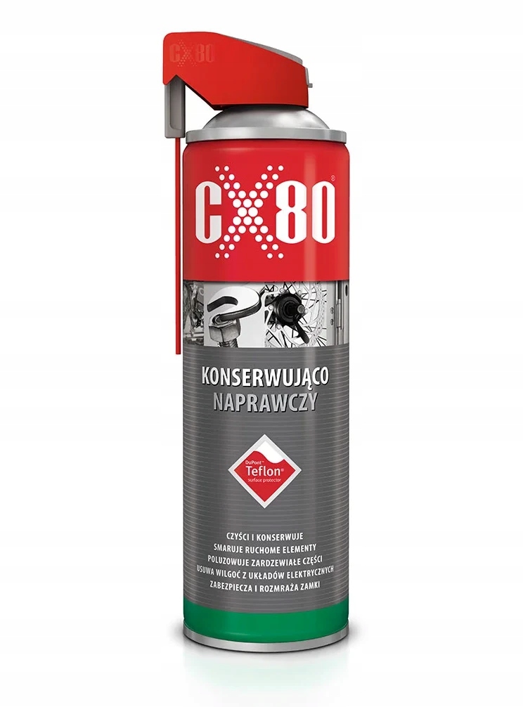 CX80 KONSERWUJĄCO NAPRAWCZY TEFLON 250ML WIELOFUNKCYJNY DUO-SPRAY CX-80