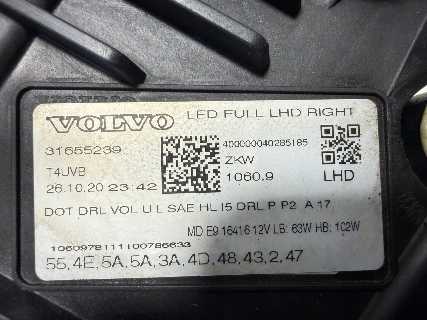 Frontscheinwerfer Volvo XC60 31655237 LED Links Scheinwerfer Headlight - Thumbnail 11