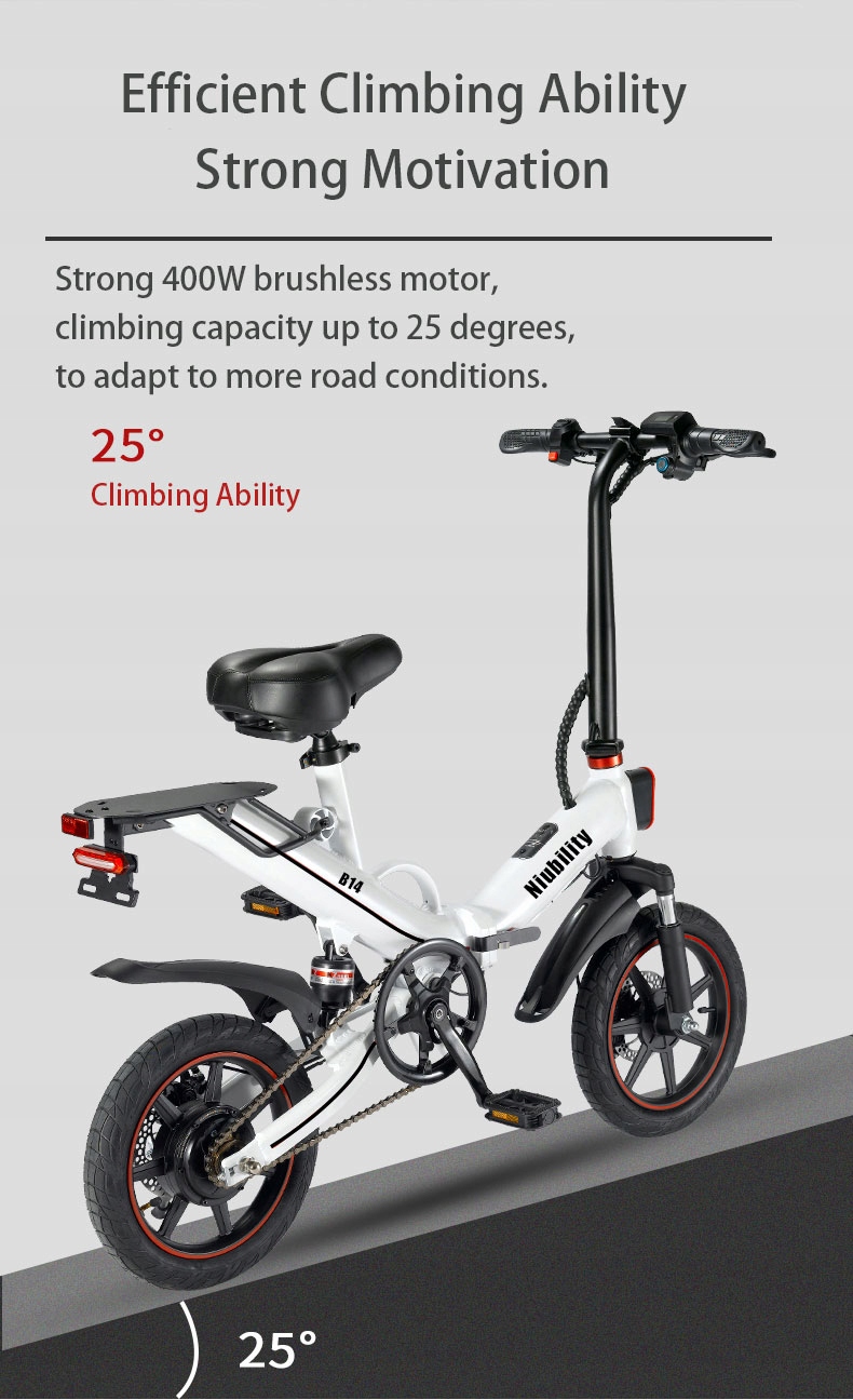 Rower elektryczny NIUBILITY B14 15AH 400W 14 