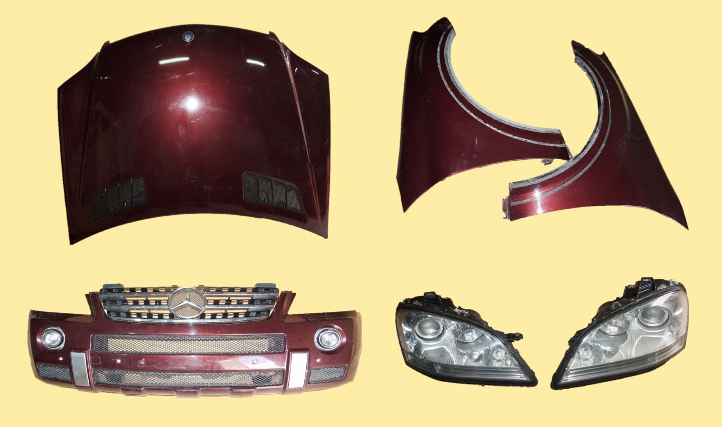 Motorhaube Mercedes-Benz M-Klasse W164 Bonnet A1648800557 Hood - Thumbnail 1