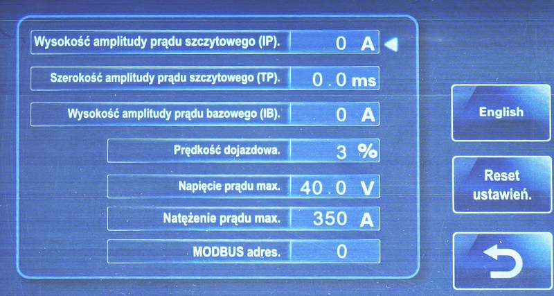 SPAWARKA INWERTEROWA IDEAL TECNO MIG 286 PULSE SYNERGIC LCD 400V 280A MAG