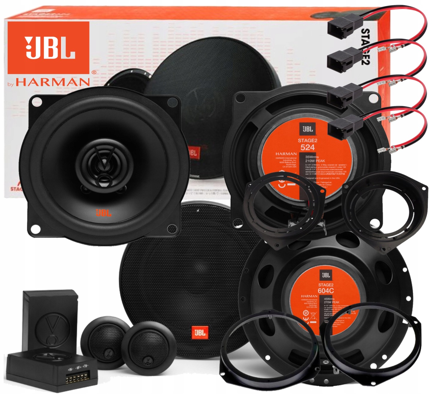 Jbl stage2 604c 524 динамики 4szt fiat grande punto 500 ford ka