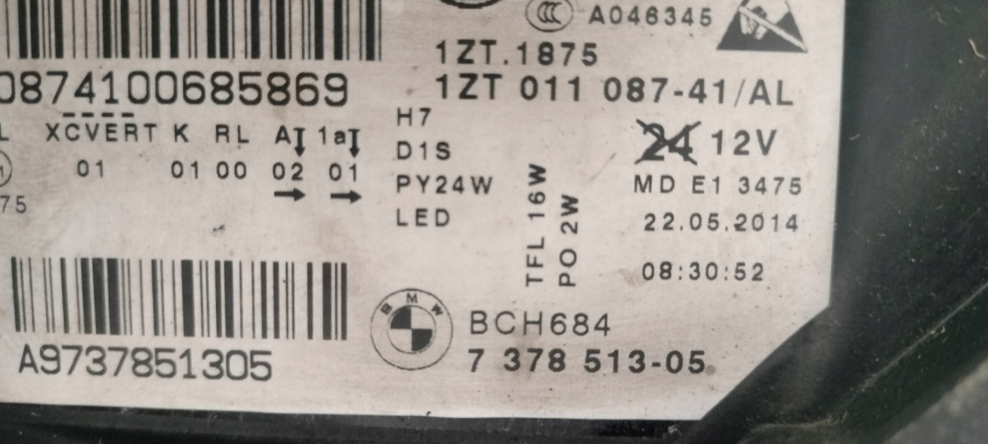 Frontscheinwerfer BMW 5 F11 7378513 Bi-Xenon Links Scheinwerfer Headlight - Thumbnail 9