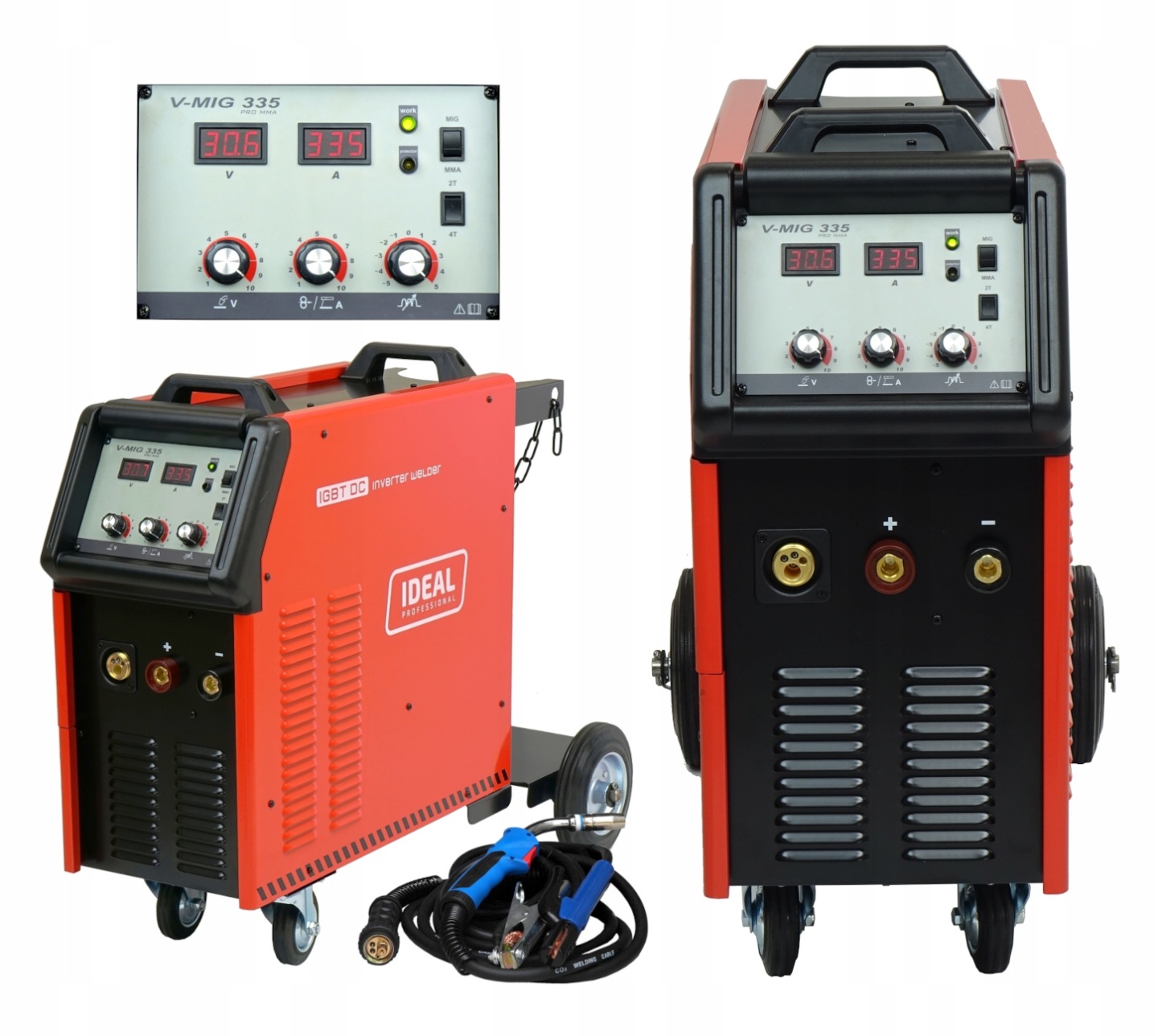 Spawarka IDEAL V-MIG 335 4x4 PRO MMA 400V 330A PÓŁAUTOMAT IGBT 2T 4T 