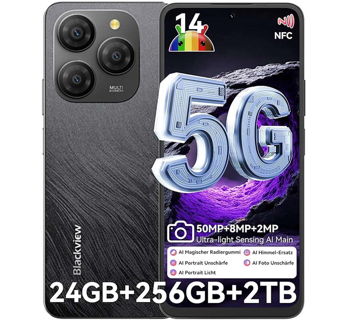 Blackview SHARK 9 256GB 新品 Blackview SHARK 9, 8GB+256GB, 6.67 inch Android 14 Unisoc