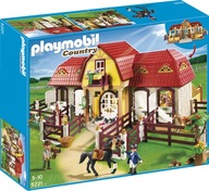 Klocki Playmobil Country Duża stadnina koni z boksami stajennymi 5221