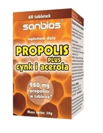 Propolis Plus 980mg zinok a acerola 60 tabliet Sanbios