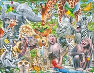 Selfie puzzle Veselé africké zvieratá 43