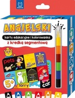 Angielski. Karty edukacyjne i kolorowanka z kredką segmentową. Uczę się i k